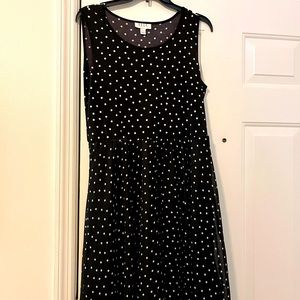 Adorable black & white polka dotted handkerchief dress! Comfortable & airy!